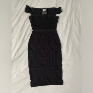 Black off the shoulder dress